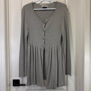 Vintage Parkhurst Silver Grey Flowy Cardigan